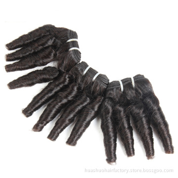 100%  Unprocessed Double Drawn Peruvian Virgin Natural Color Fumi Human Hair Weaving